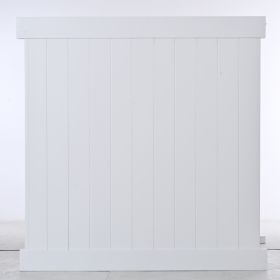 Privacy Fence Panels 6ft.H x 6ft.W WHITE Vinyl Full set of 2 Pcs