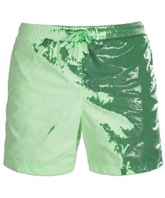 Discoloration In Water  Beach Sports Fitness Shorts  Quick-Drying Swimming Trunks  Temperature Change (Option: Mint green-XL)